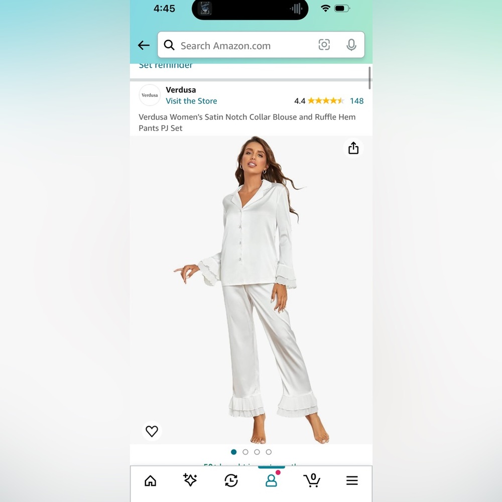 New White Ruffle Pajamas